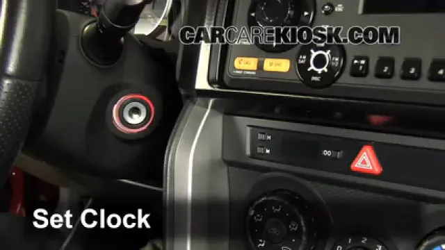 2013 Scion FR-S 2.0L 4 Cyl. Horloge Régler l'horloge